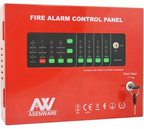 Asenware 4 Zone Conventional Fire Panel