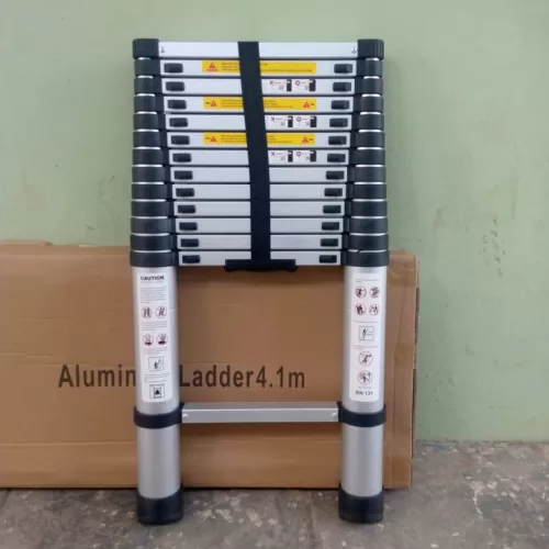 4.1m telescopic aluminium ladder