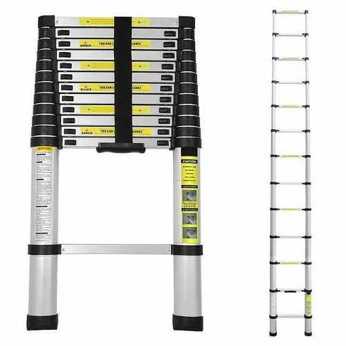 aluminium telescopic ladder 3.8m